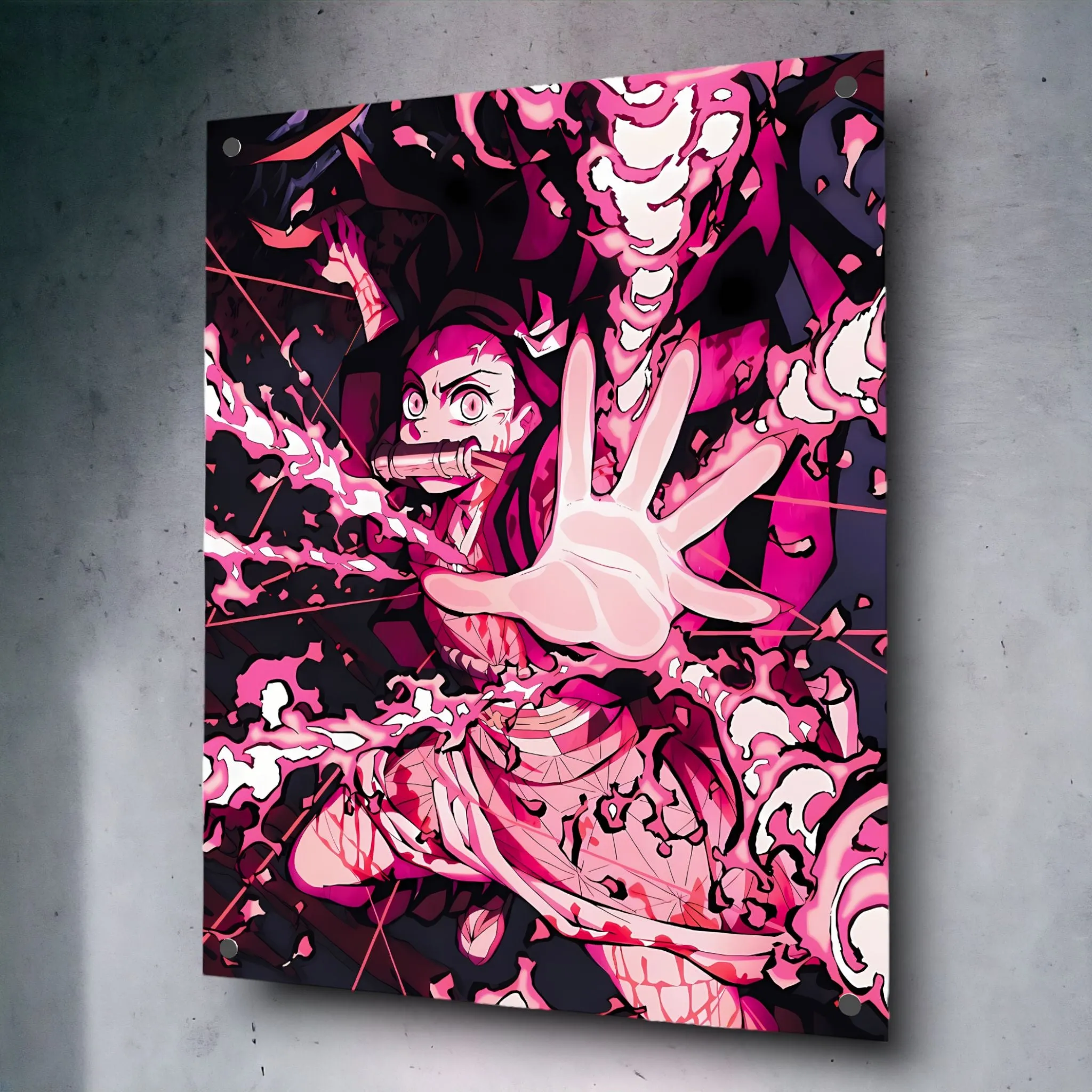 Nezuko (Pink-Demon) Anime" Acrylic Wall Art