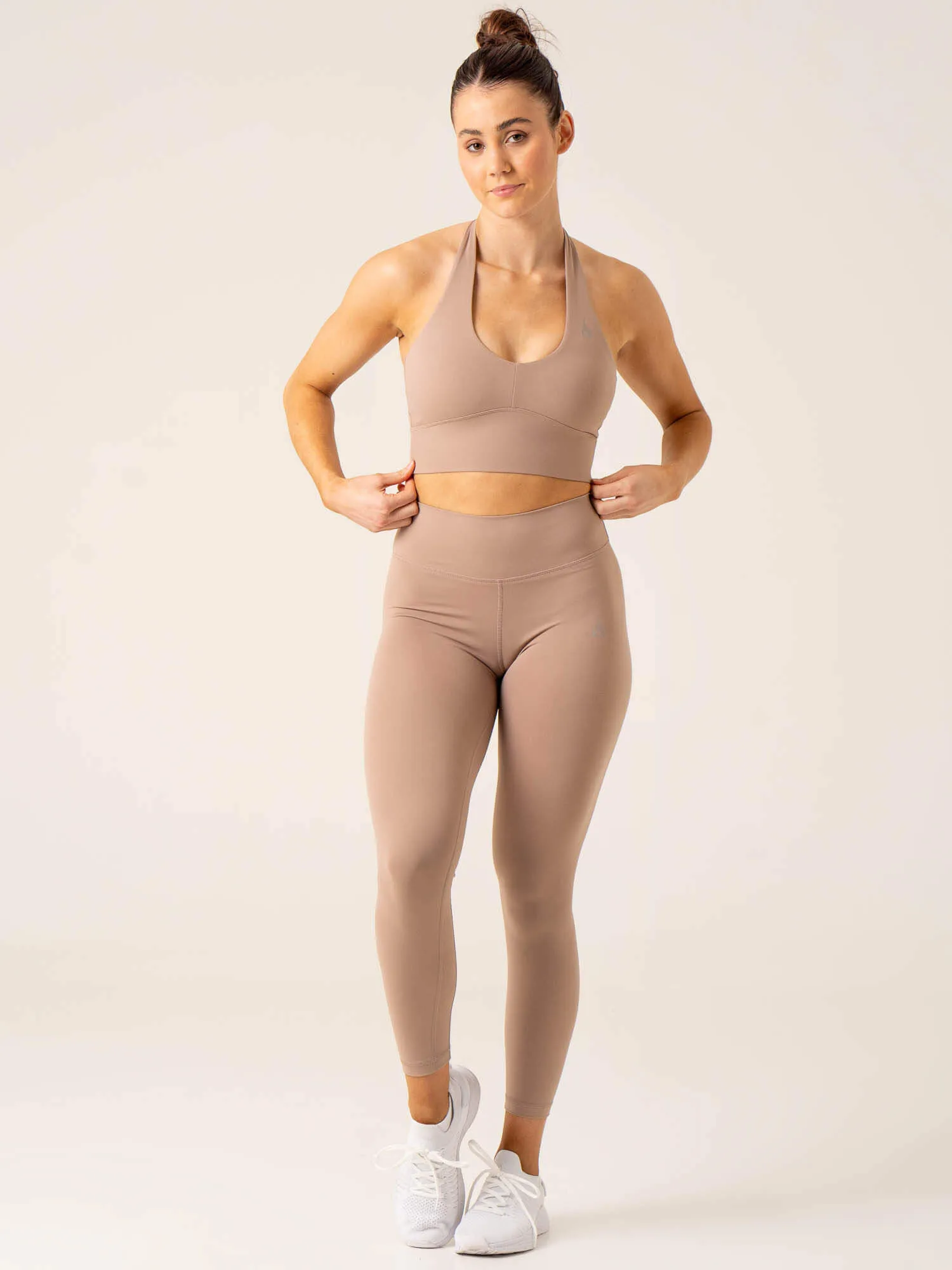 NKD Arch Halter Sports Bra - Taupe