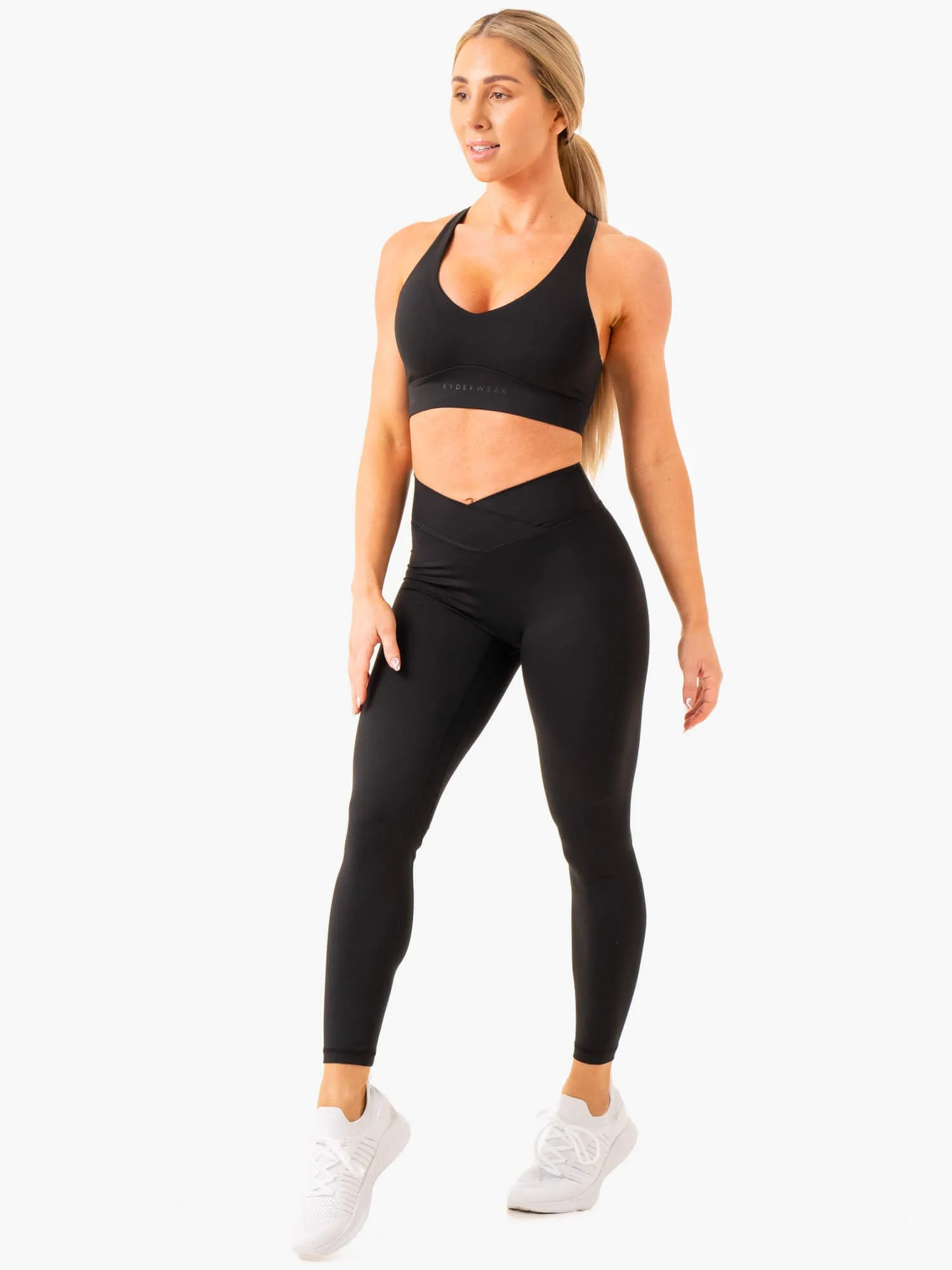 NKD Cross Over Sports Bra - Black