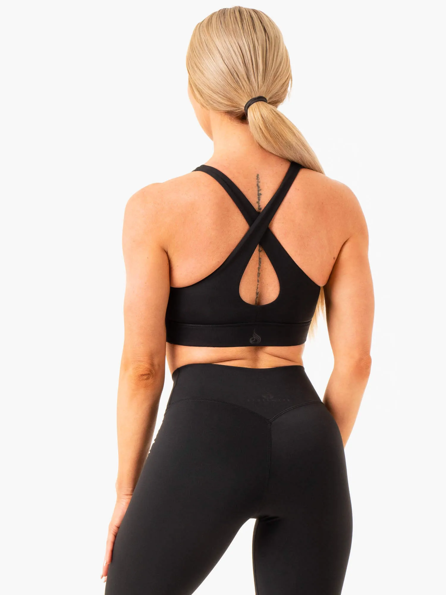 NKD Cross Over Sports Bra - Black