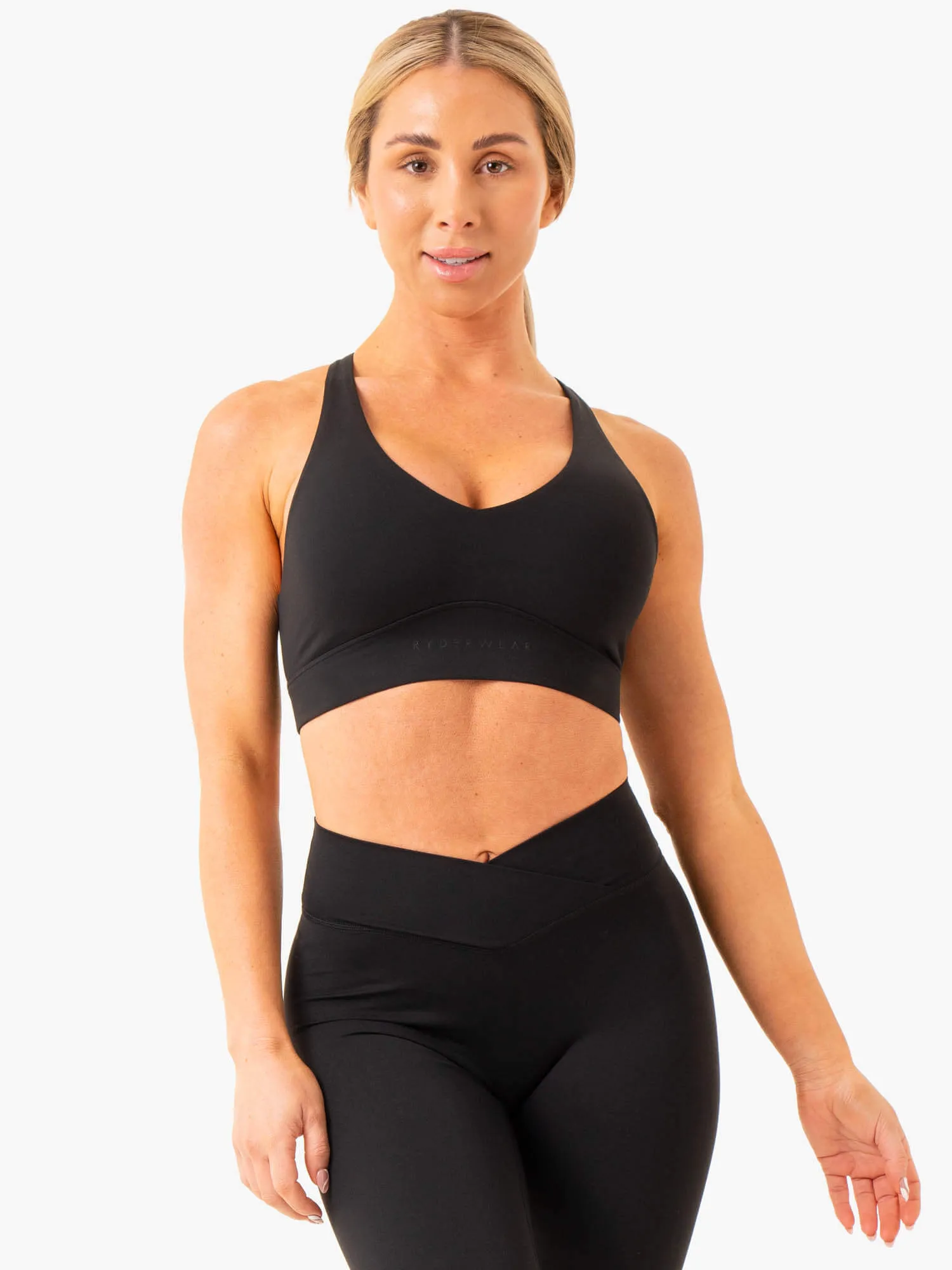 NKD Cross Over Sports Bra - Black