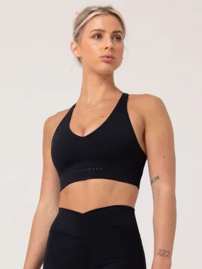 NKD Cross Over Sports Bra - Black