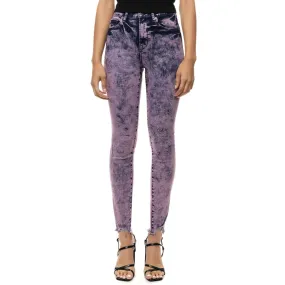 Over Dyed Fashion Denim Pants - Retro Violet