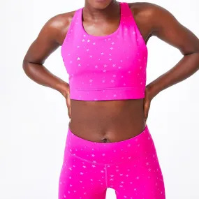 Pink Mini Stars Sports Bra