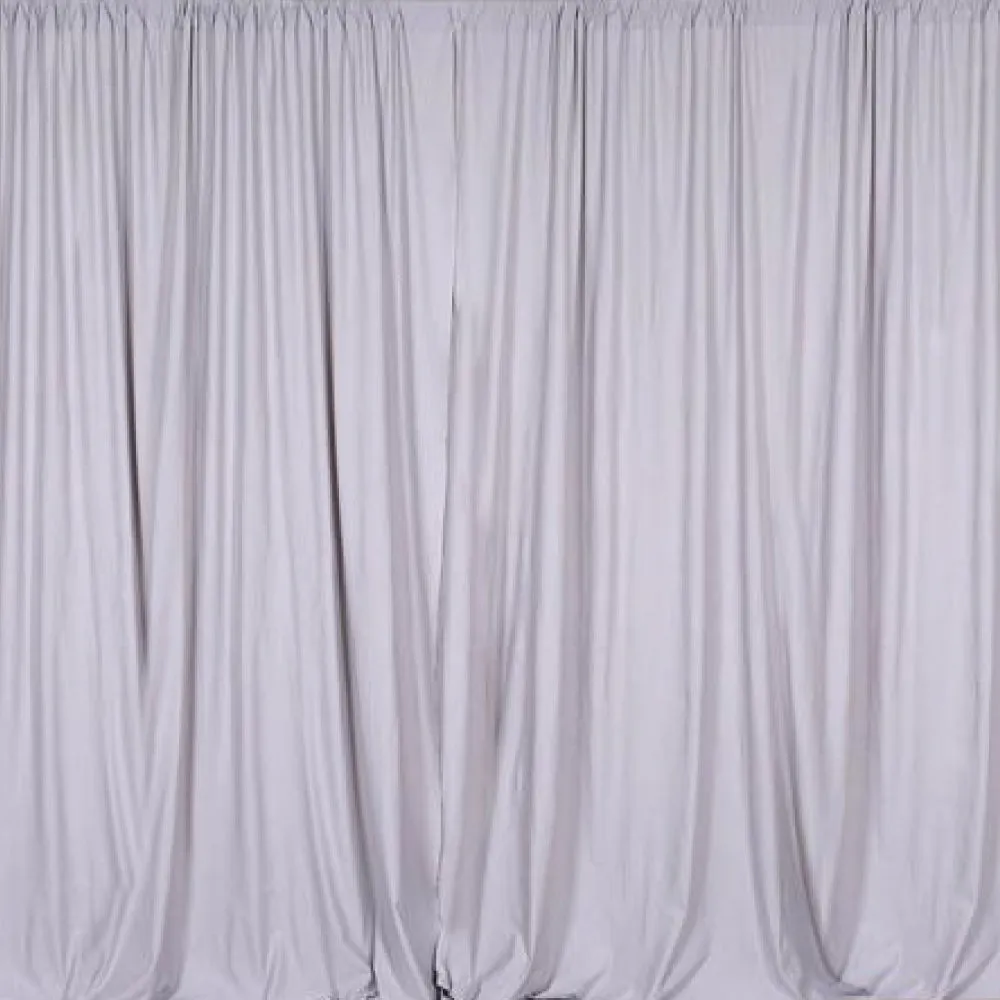 Pipe & Drape with Silver Curtain