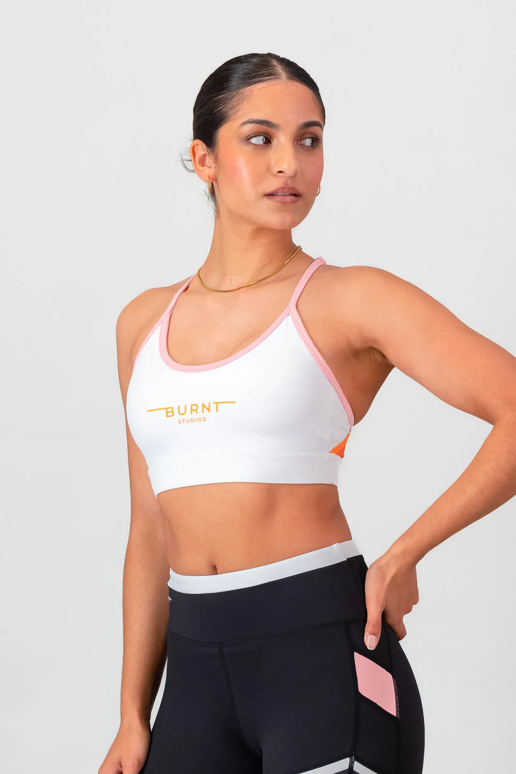 Power Sports Bra - White