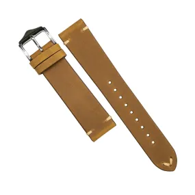 Premium Vintage Calf Leather Watch Strap in Tan