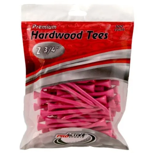 ProActive Premium Sports Hardwood Golf Tees 2.75