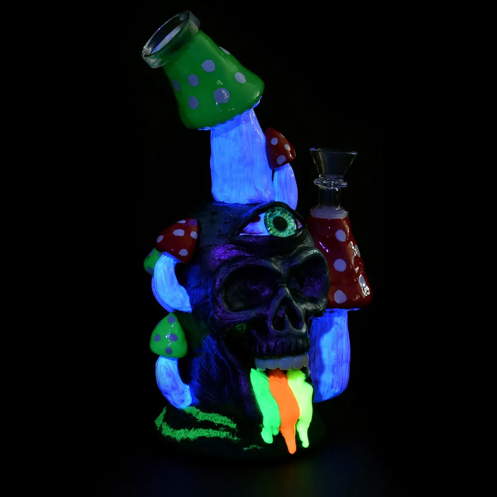 Pulsar Rainbow Puking Skull Water Pipe