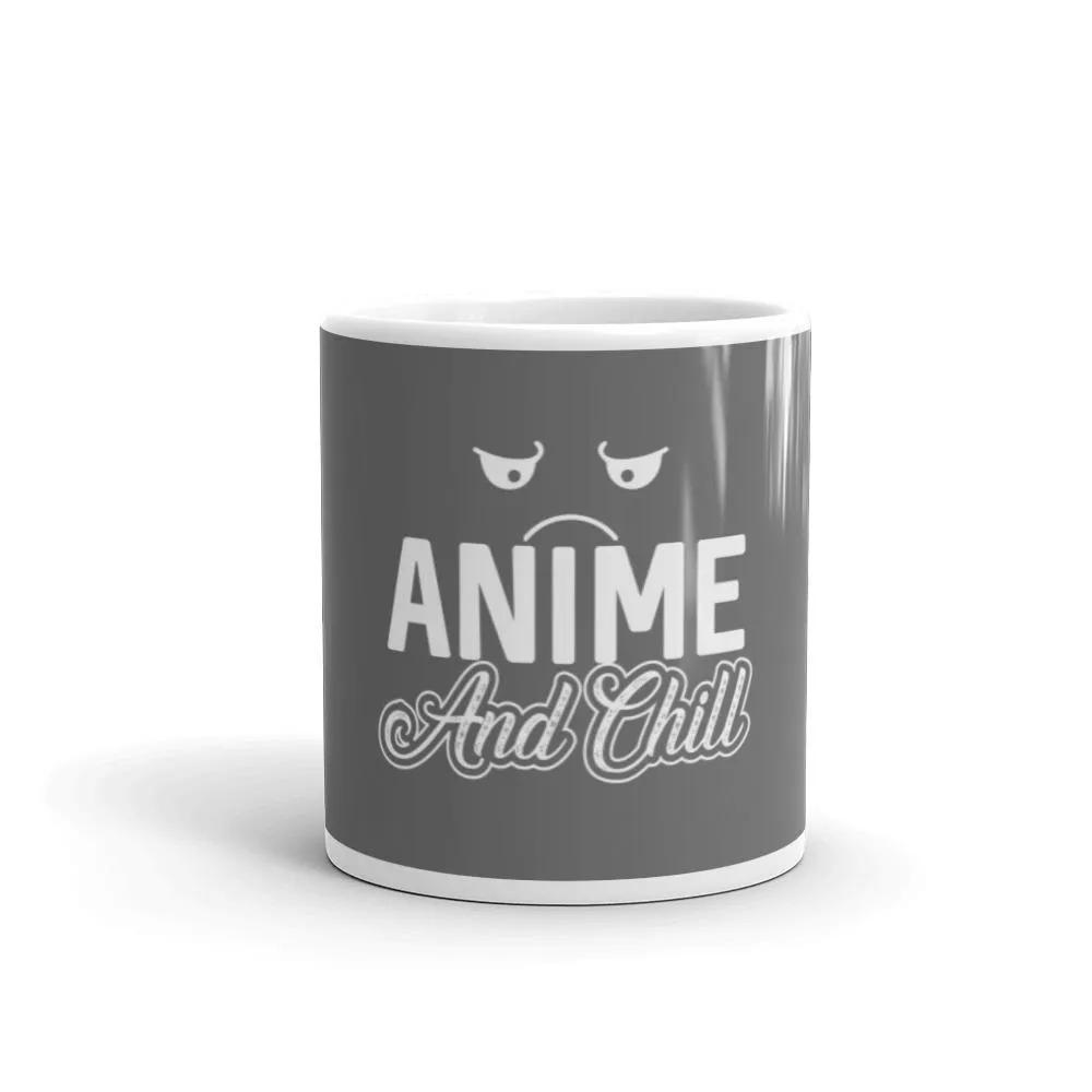 "Anime and Chill-Sad" Mug (Gray)