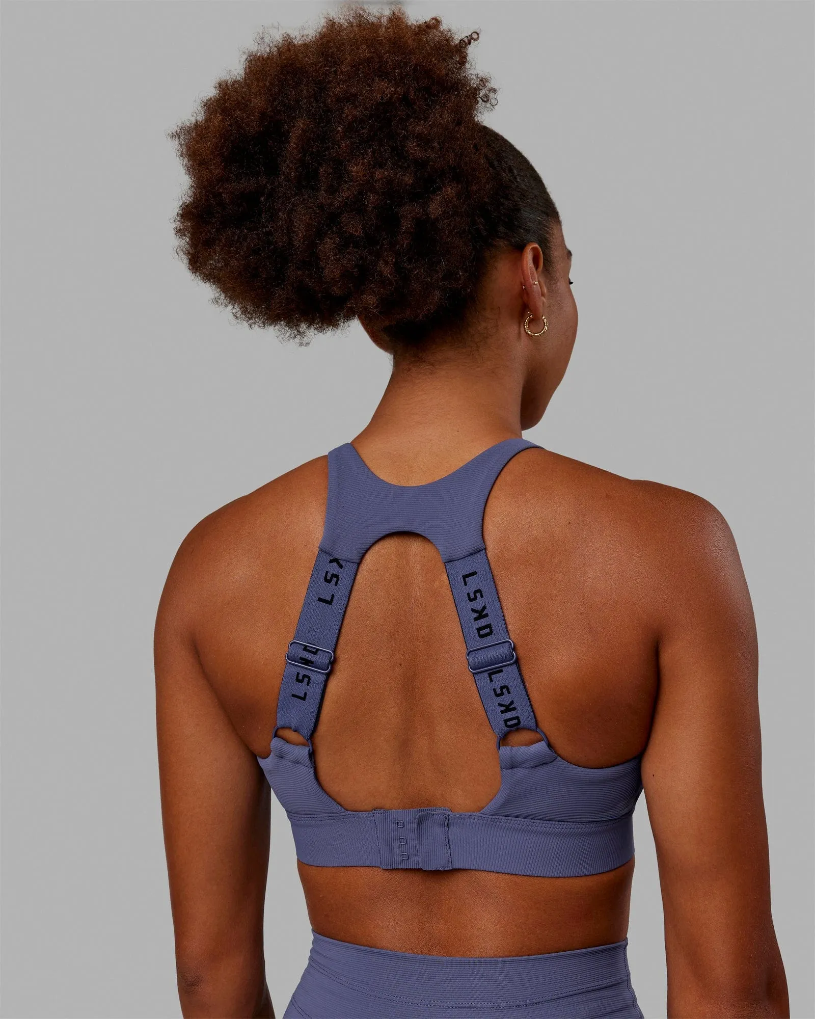 Resistance Ribbed Sports Bra - Future Dusk