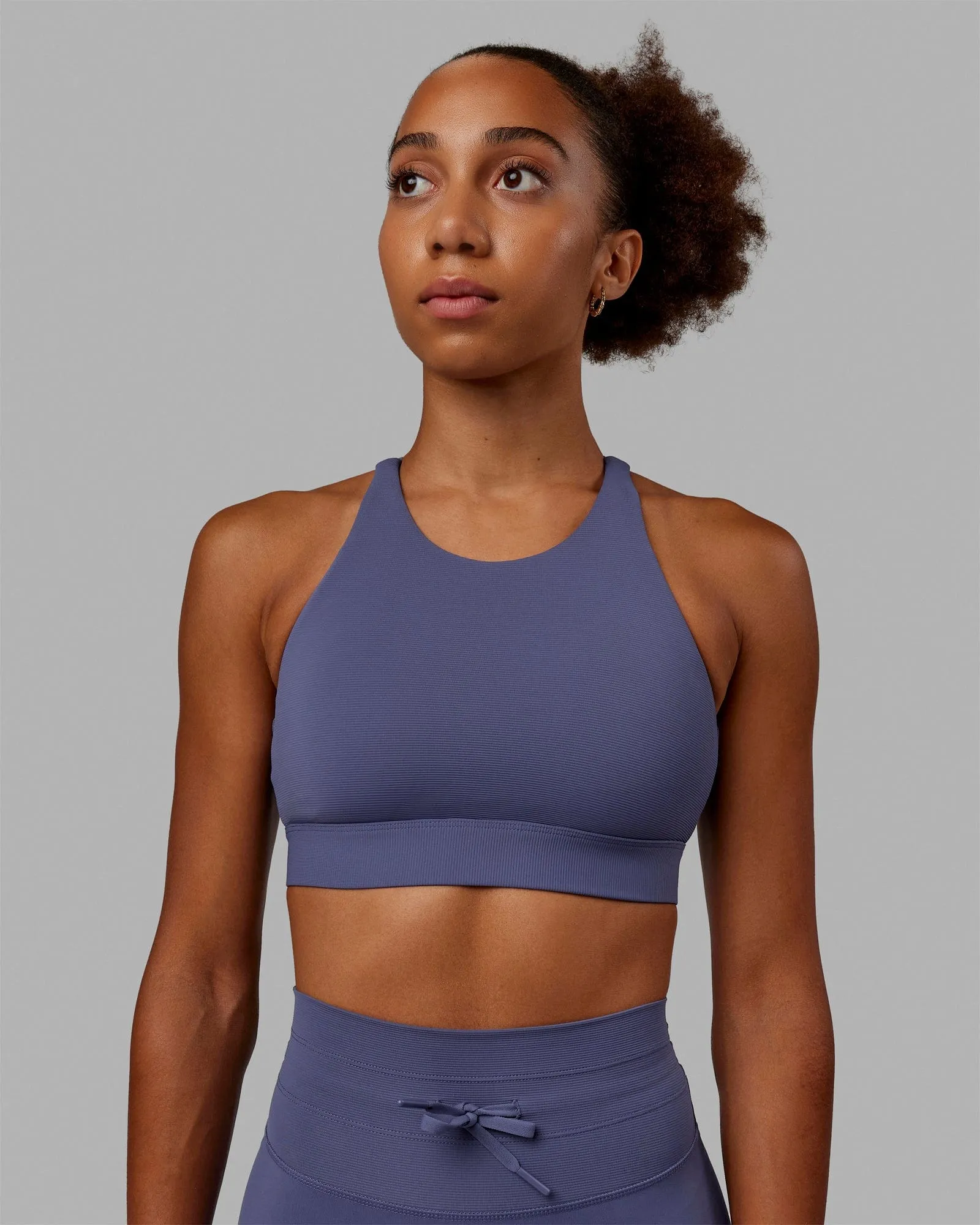 Resistance Ribbed Sports Bra - Future Dusk