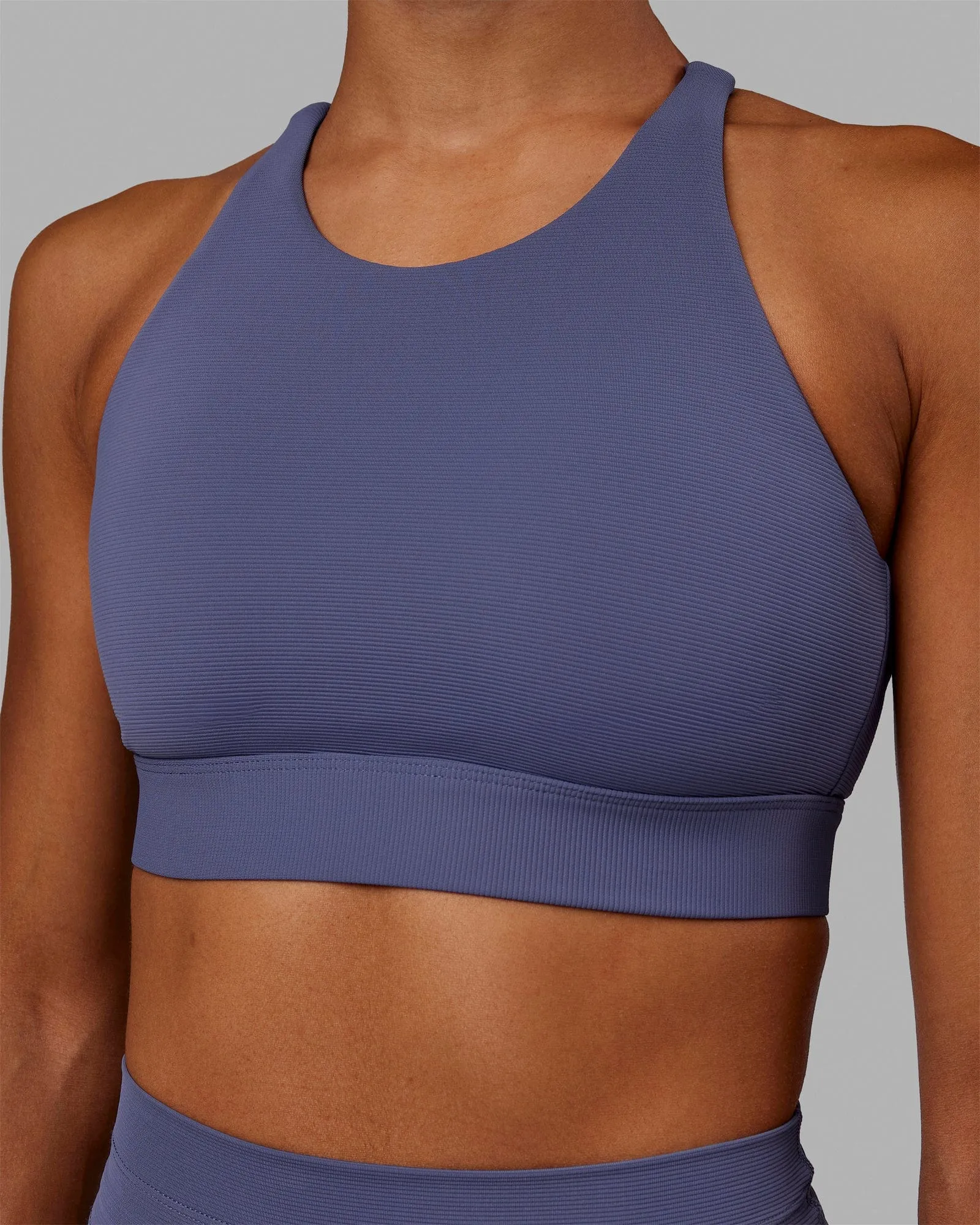 Resistance Ribbed Sports Bra - Future Dusk