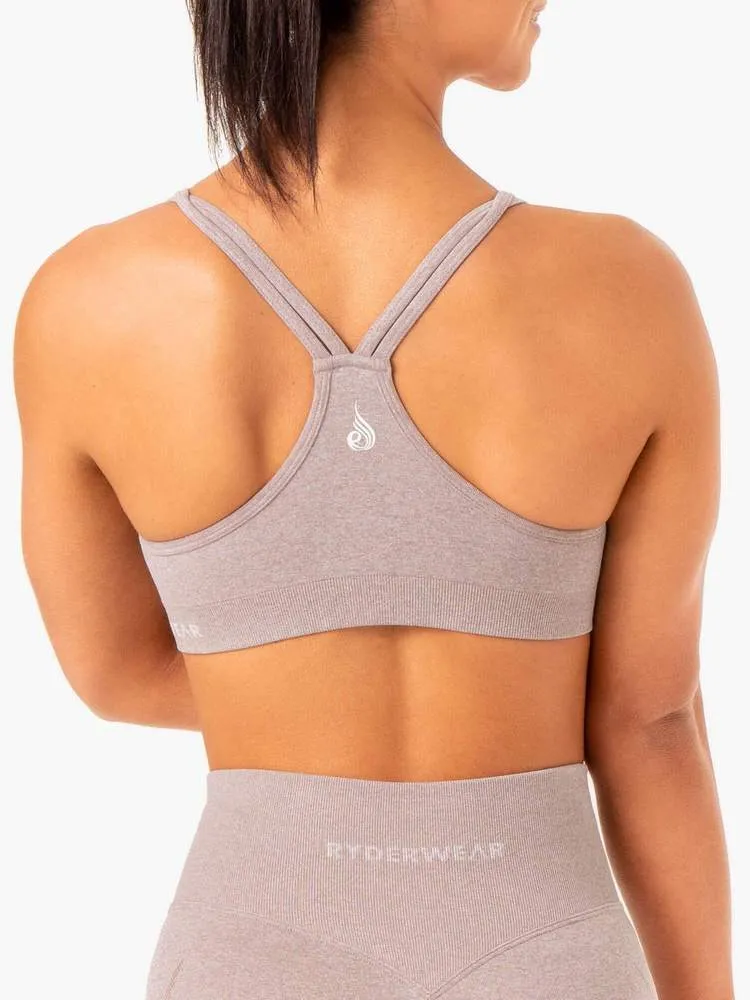 SCULPT SEAMLESS SPORTS BRA MUSHROOM MARL