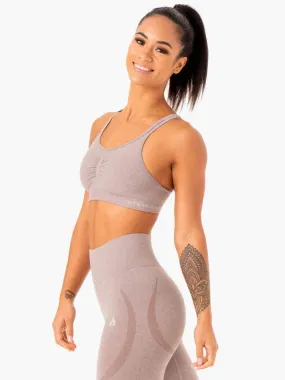 SCULPT SEAMLESS SPORTS BRA MUSHROOM MARL