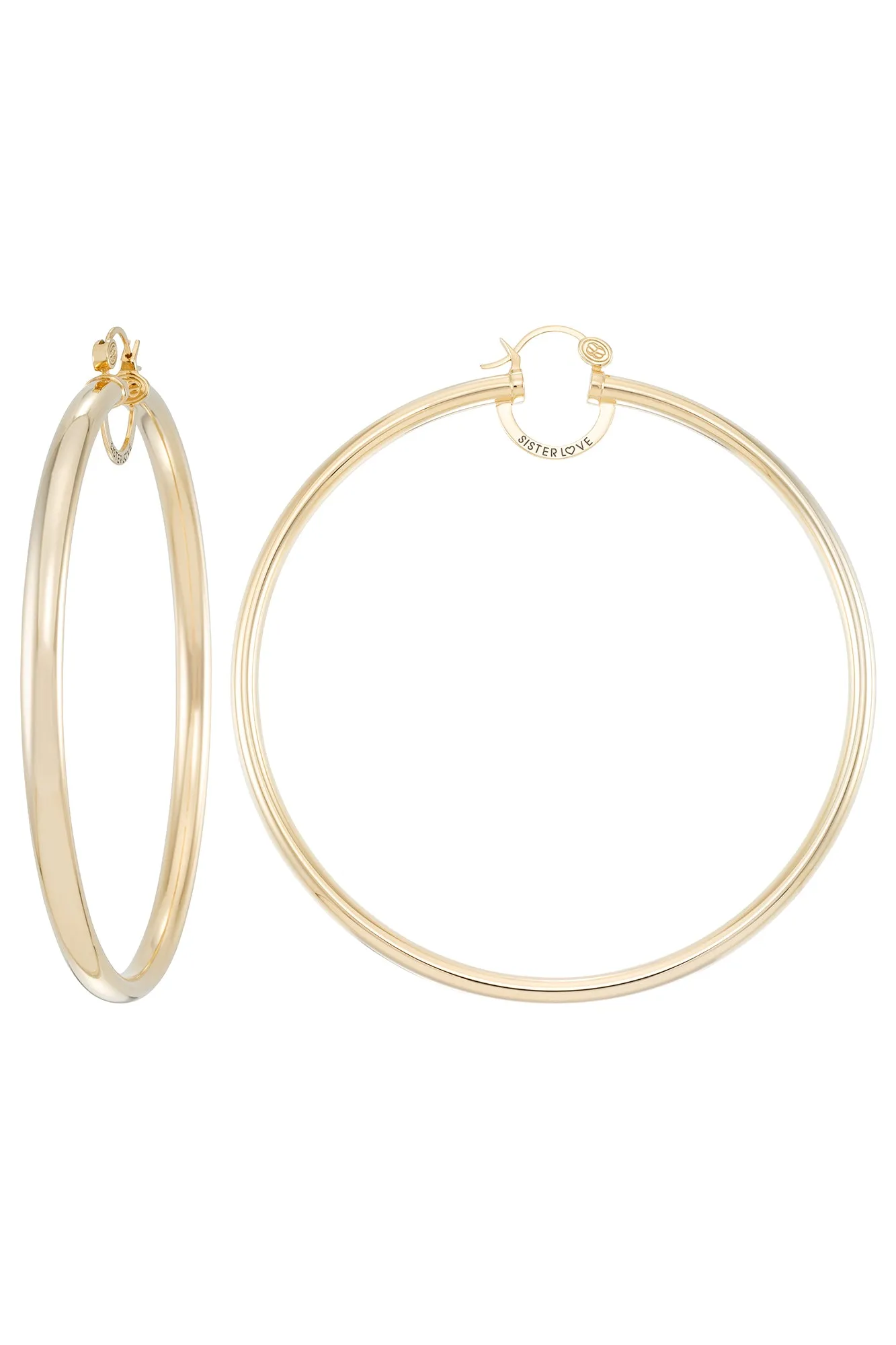 Sister Love Hi Fashion Hoop Earrings - Double XL