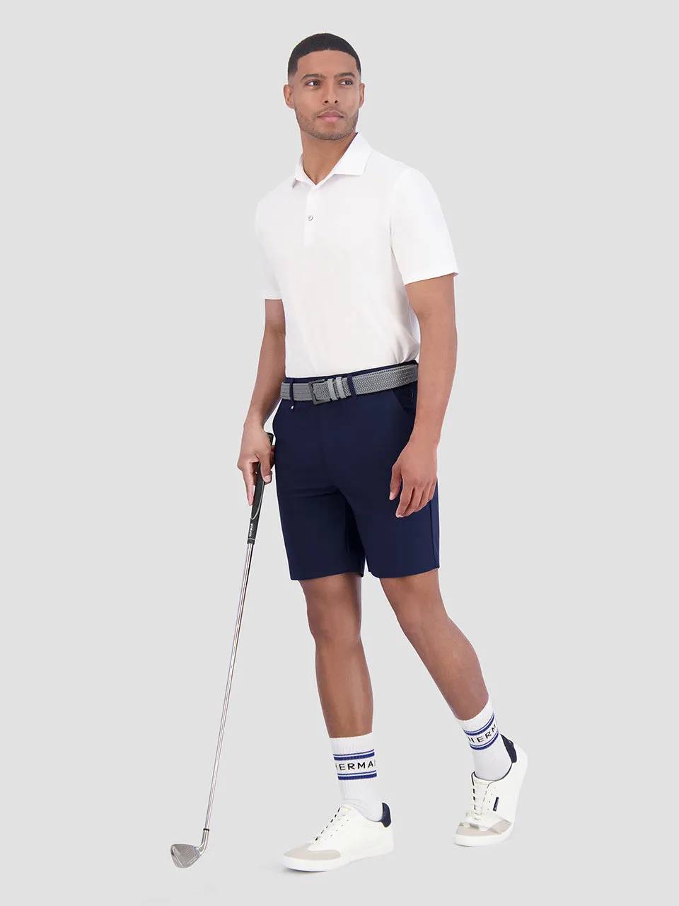 Solid Air Pique Sports Fit Polo - White