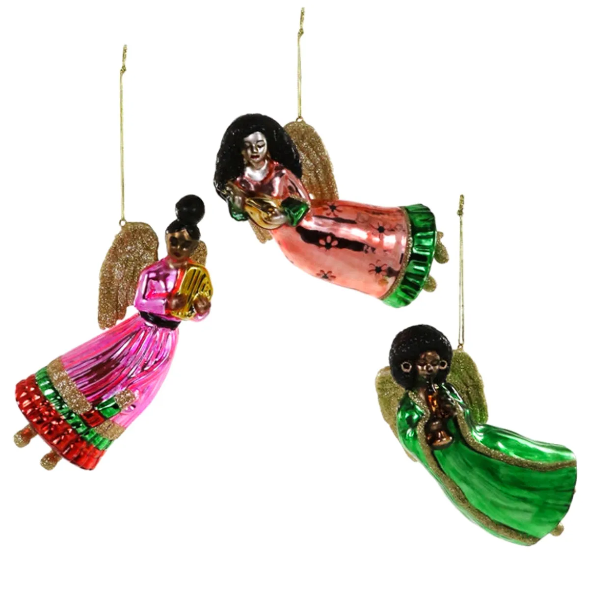 Soulful Black Angel Ornaments