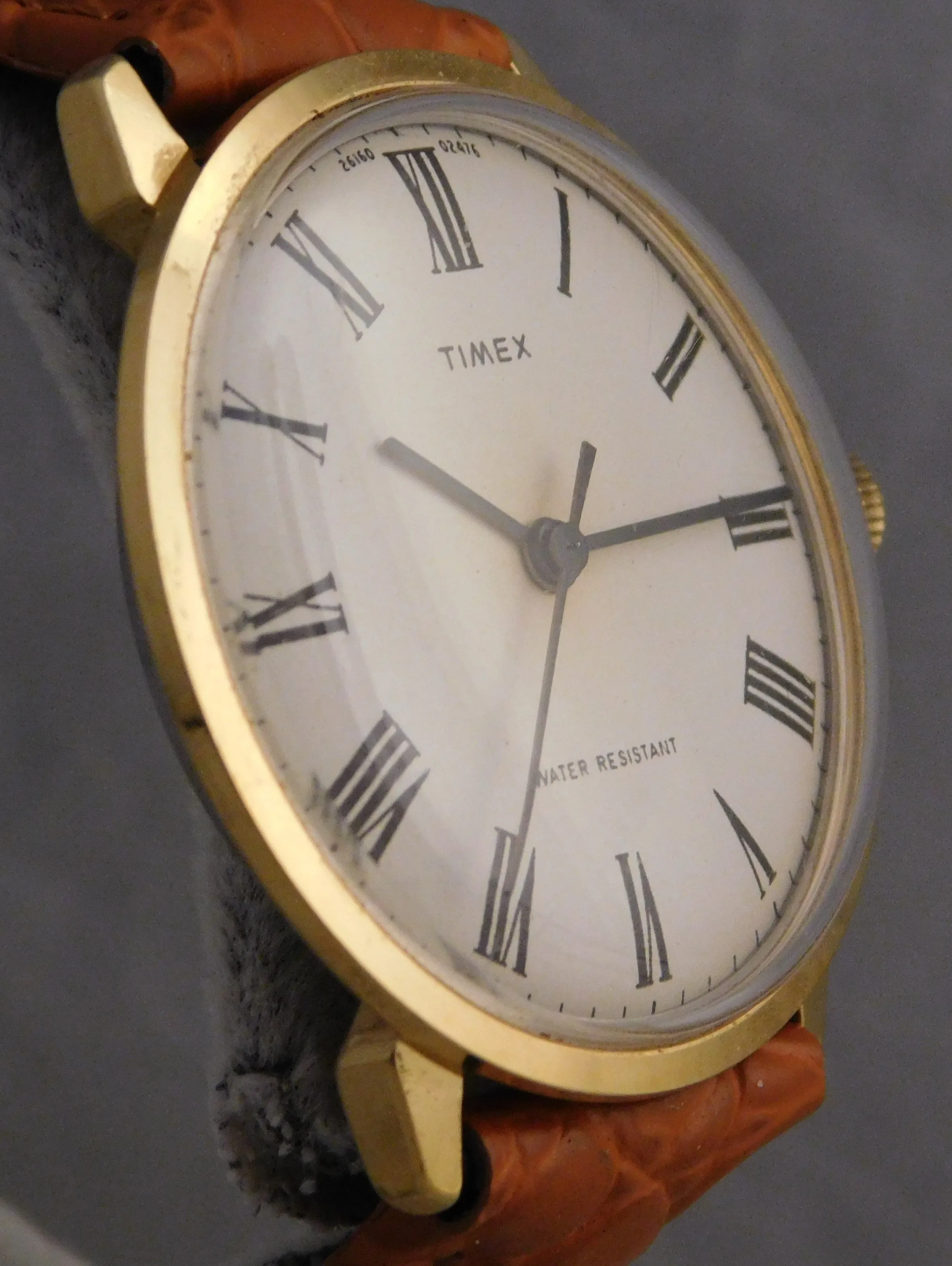 Timex Marlin White Roman Numeral Dial Vintage 1976 Manual Wind Mens Watch....34mm