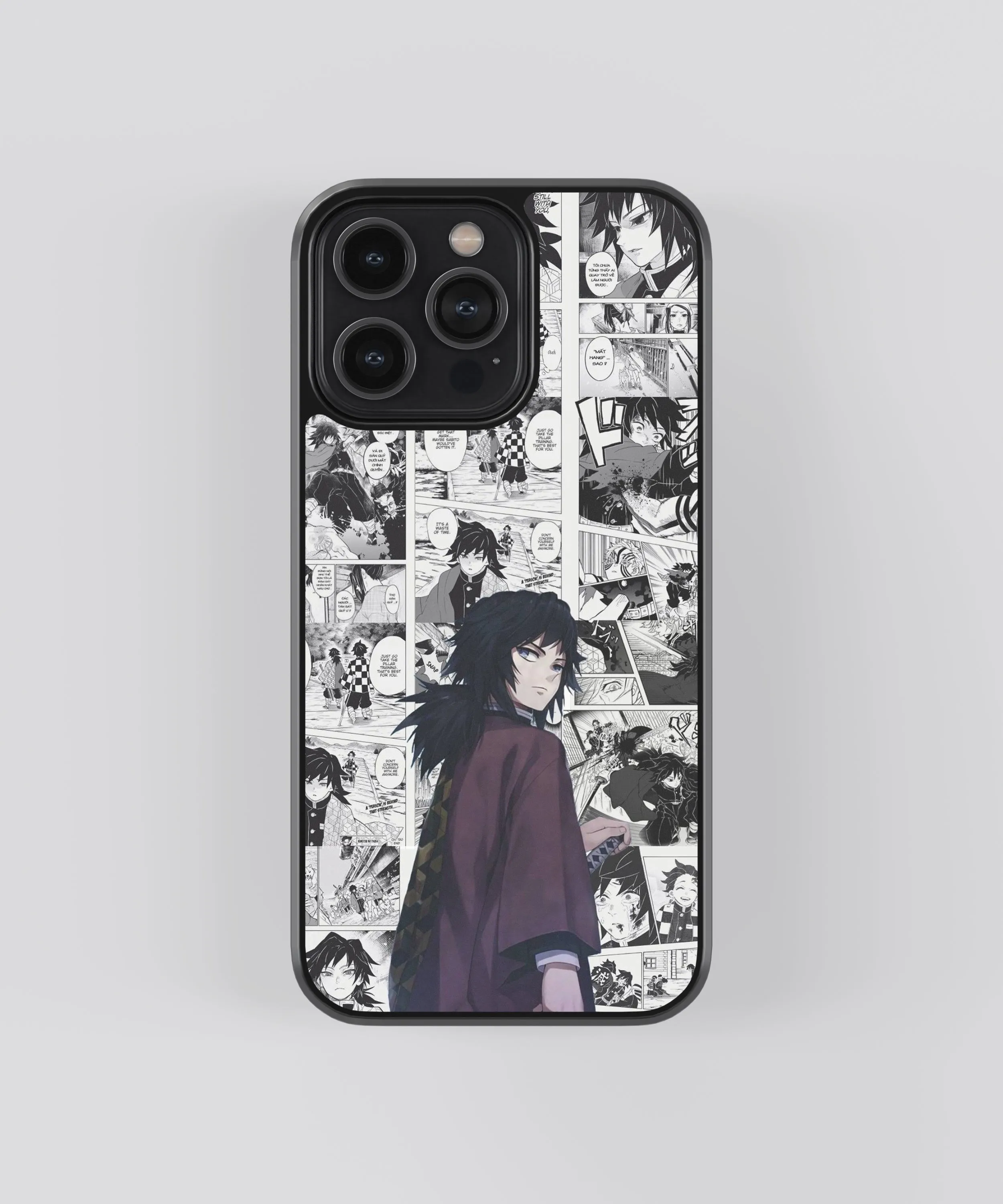 Tomioka Demon Slayer Anime Glass Phone Case Cover