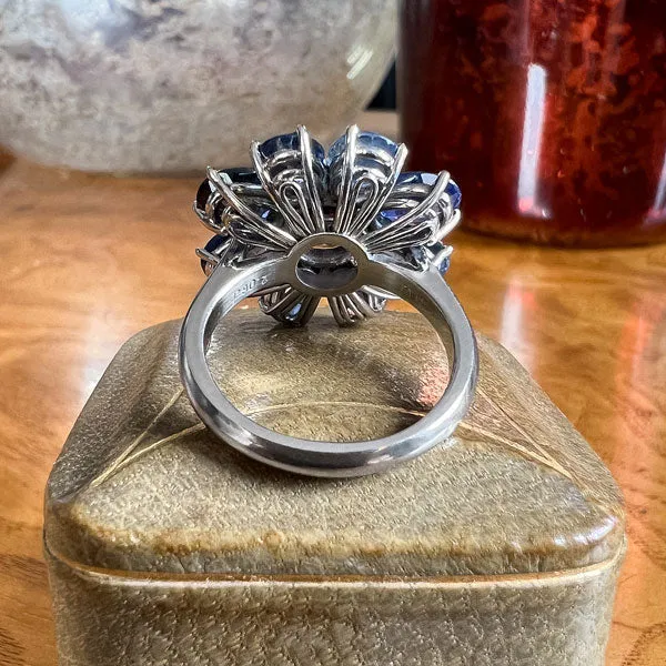 Vintage Sapphire Flower Ring