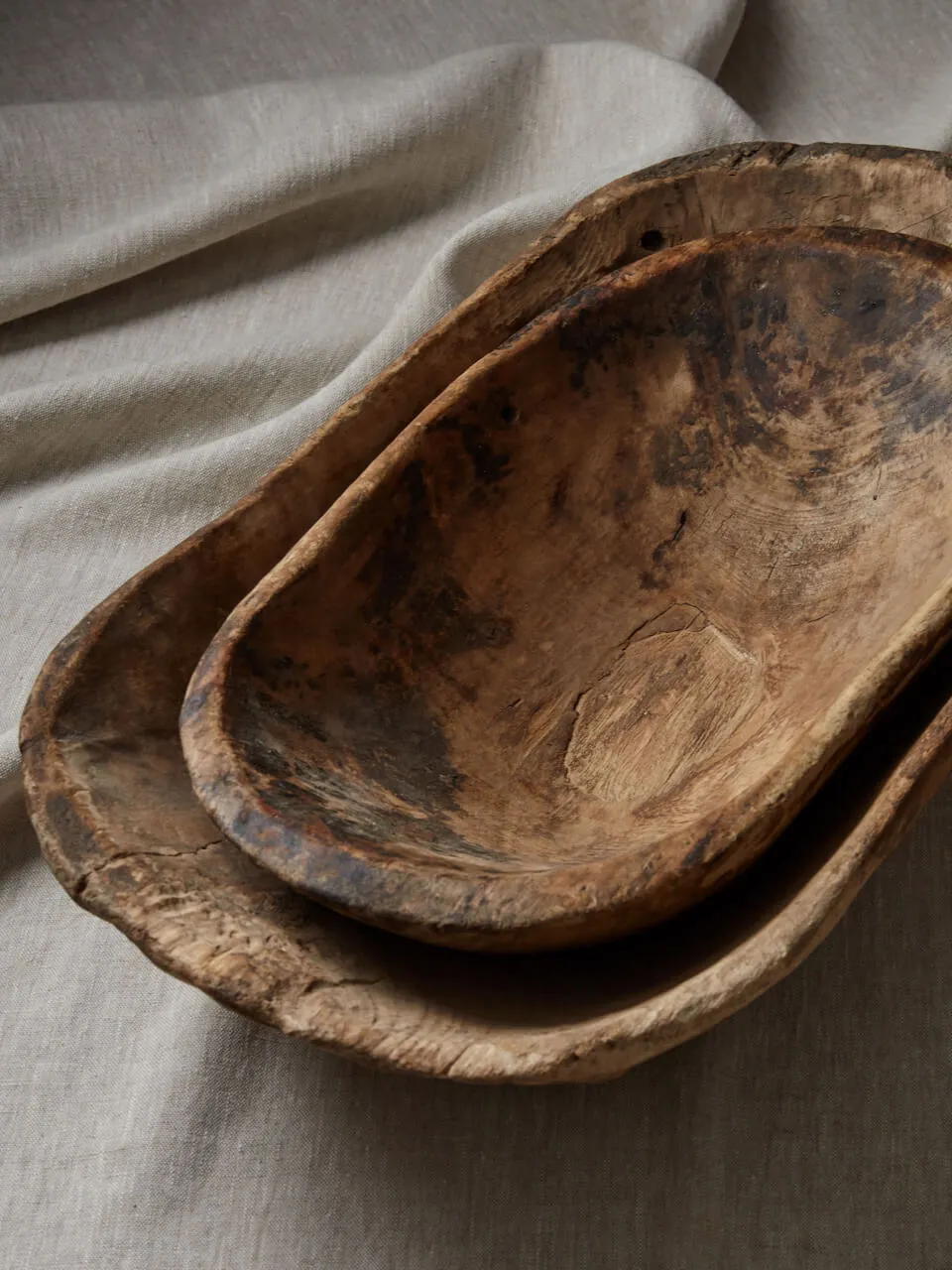 Vintage Wooden Dough Bowl