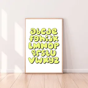 Wall Art Alphabet Cartoon Letters