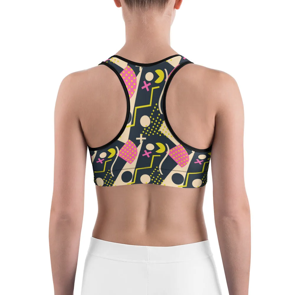 Women's Retro 80s Sports bra