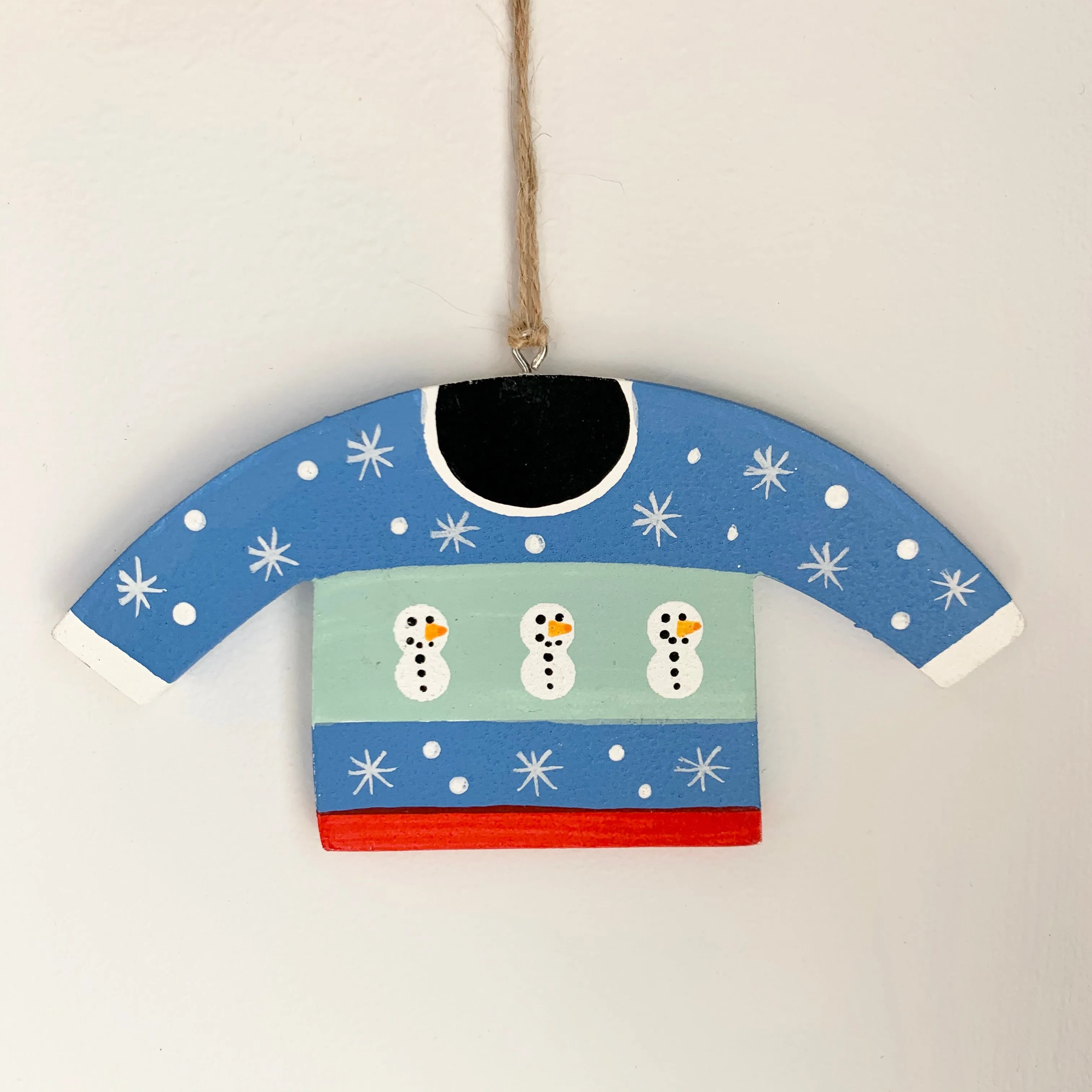 Wooden Snowman Jumper