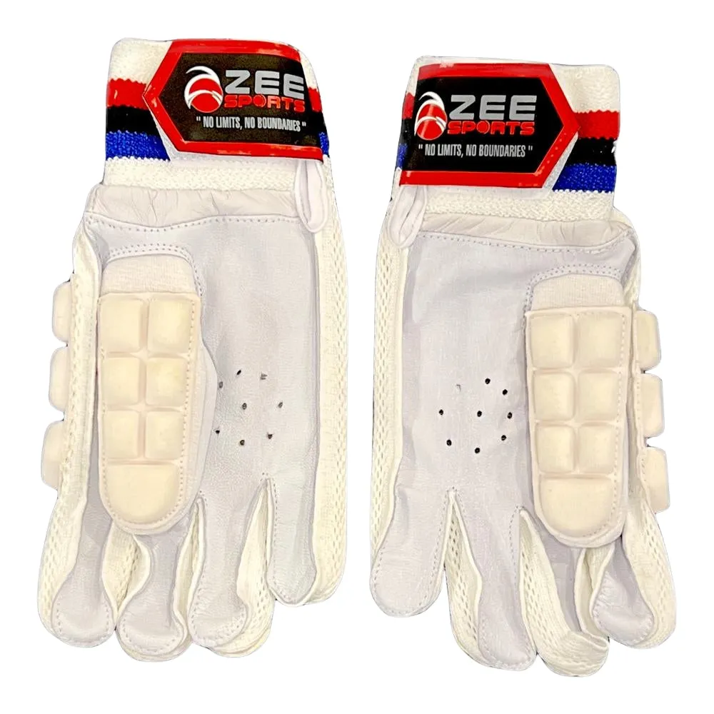 Zee Sports Batting Gloves Hard Tennis White