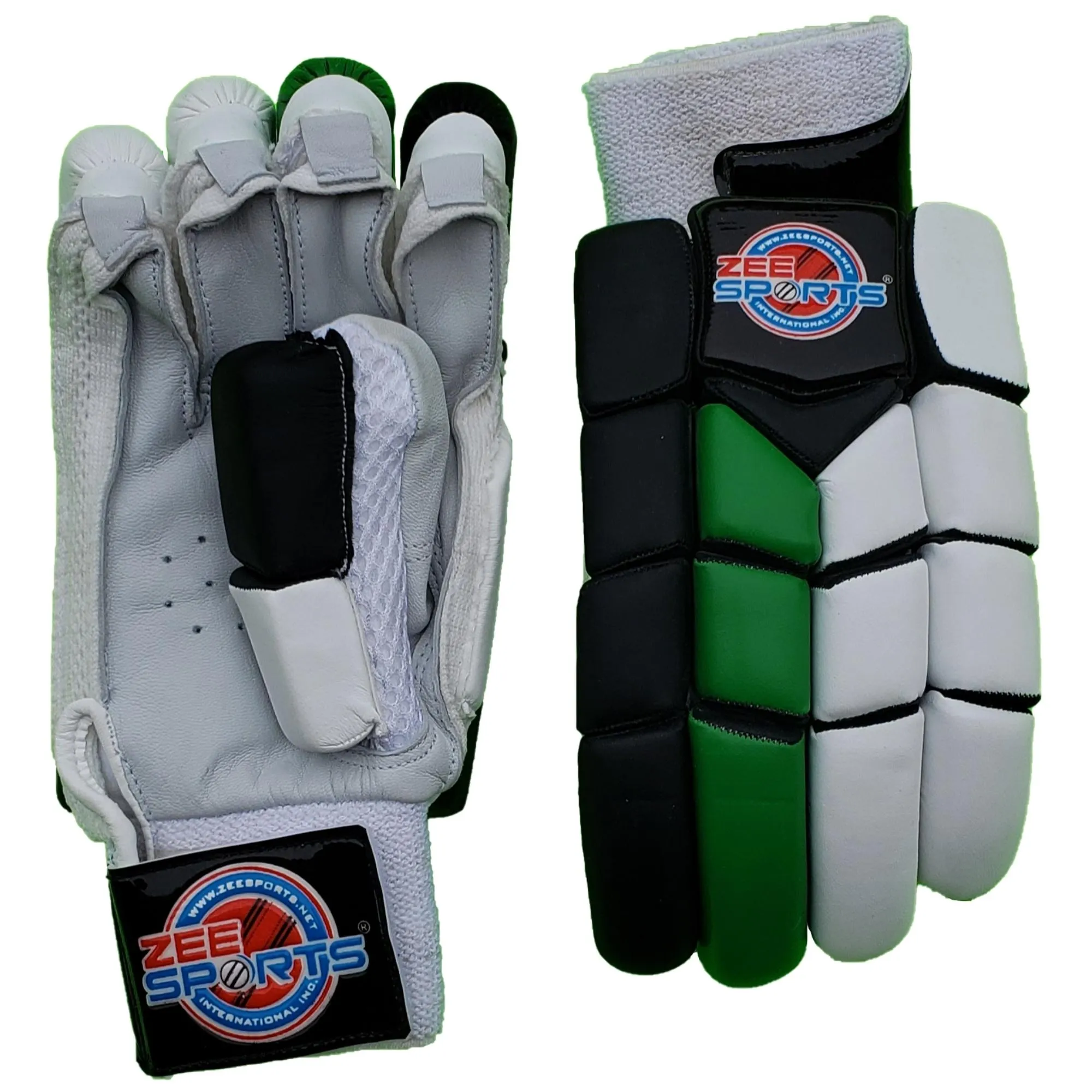 Zee Sports Batting Gloves Youth Green Black