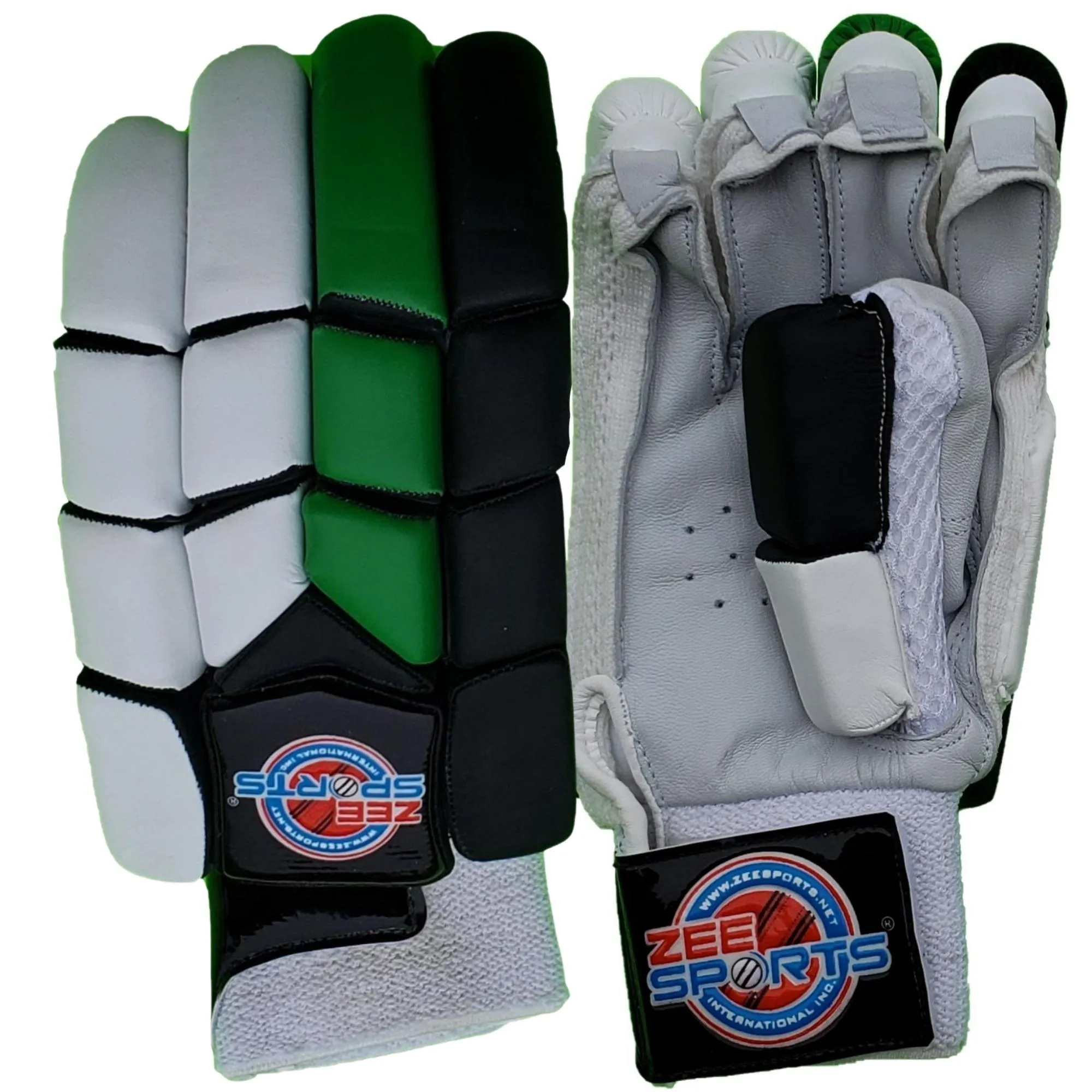 Zee Sports Batting Gloves Youth Green Black