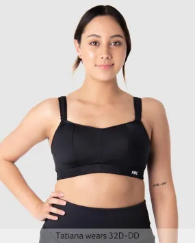 ZEN SPORTS BLACK NURSING BRA - WIREFREE